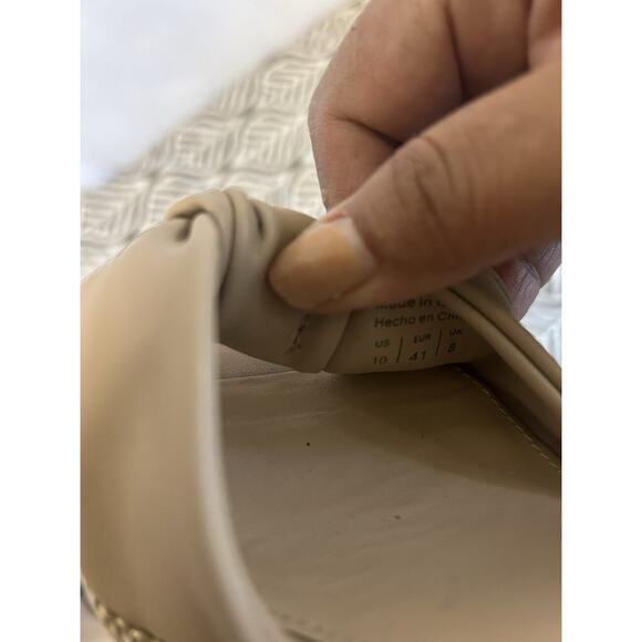 Aldo Beige Platform Shoes with Bow size 10 - Picture 3 of 4